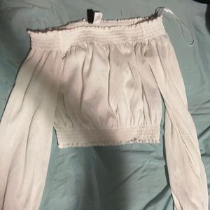 Off shoulder white crop top